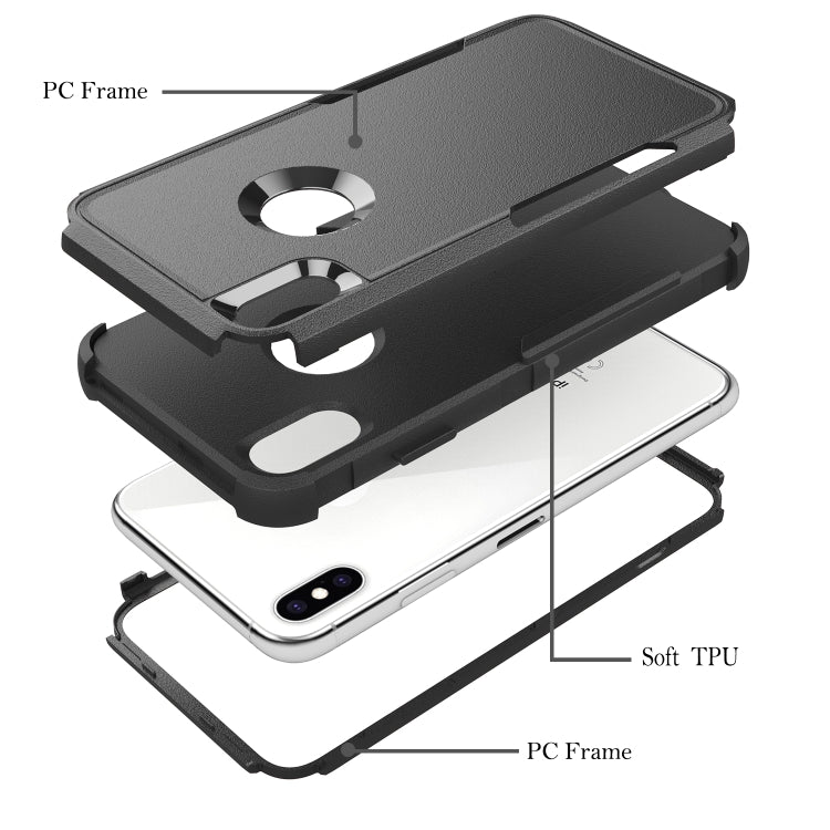 For iPhone XS Max TPU + PC Shockproof Protective Case