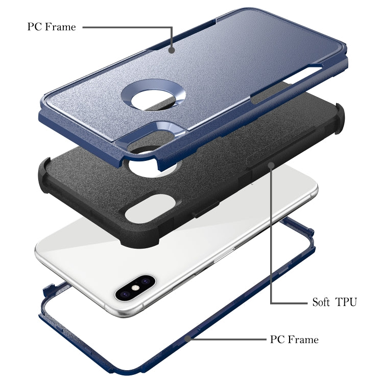 For iPhone XS Max TPU + PC Shockproof Protective Case