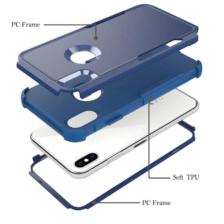 For iPhone XS Max TPU + PC Shockproof Protective Case