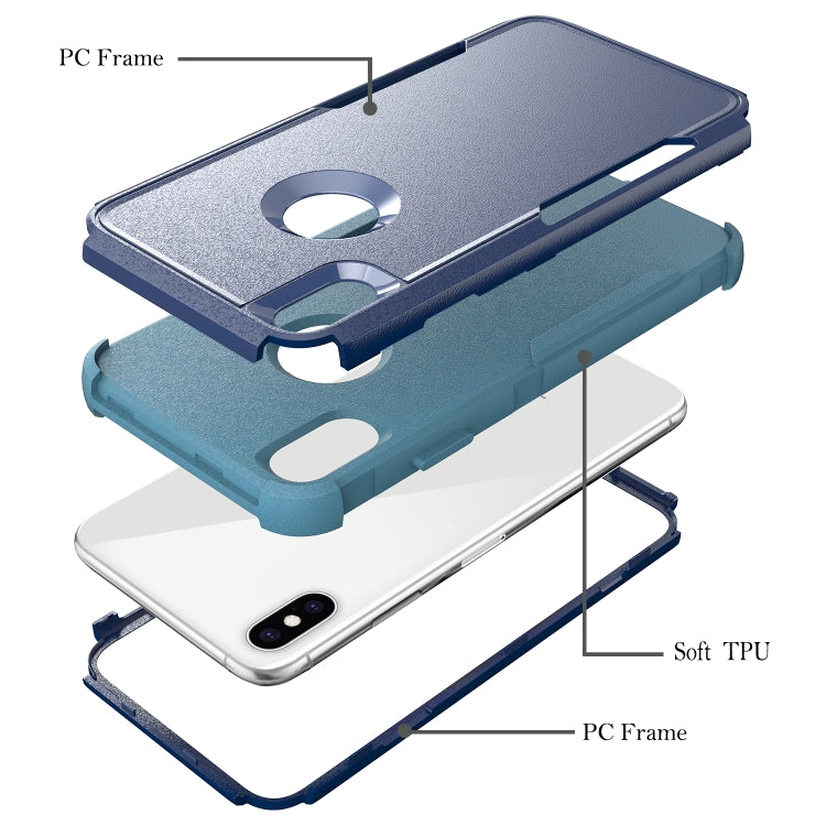 For iPhone XS Max TPU + PC Shockproof Protective Case