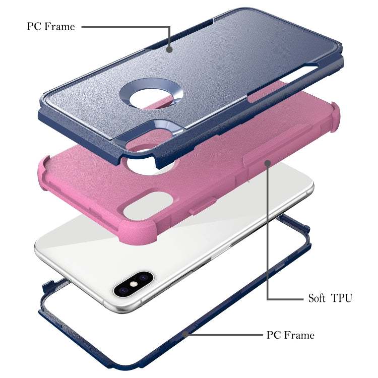 For iPhone XS Max TPU + PC Shockproof Protective Case