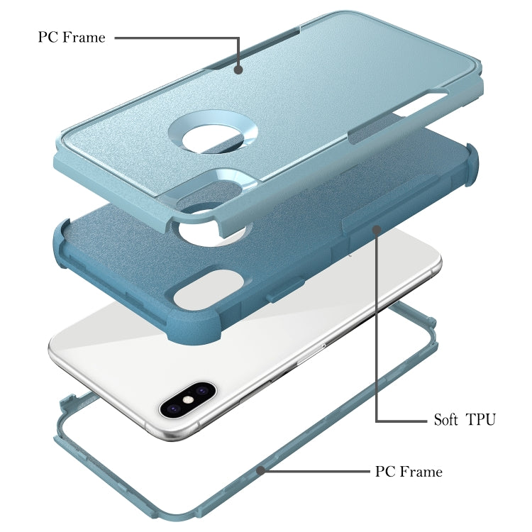 For iPhone XS Max TPU + PC Shockproof Protective Case