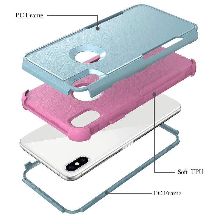 For iPhone XS Max TPU + PC Shockproof Protective Case