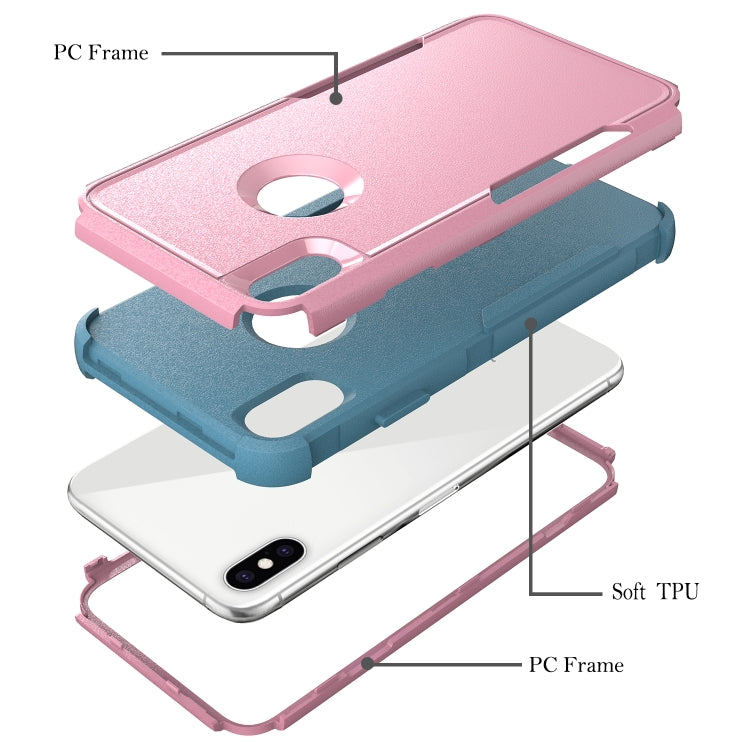 For iPhone XS Max TPU + PC Shockproof Protective Case