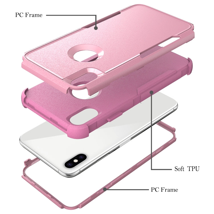 For iPhone XS Max TPU + PC Shockproof Protective Case