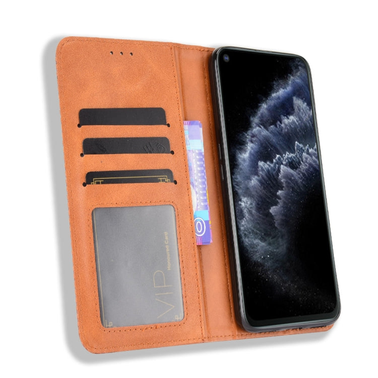 For Cubot C30 Magnetic Buckle Retro Texture Horizontal Flip Leather Case with Holder & Card Slots & Photo Frame