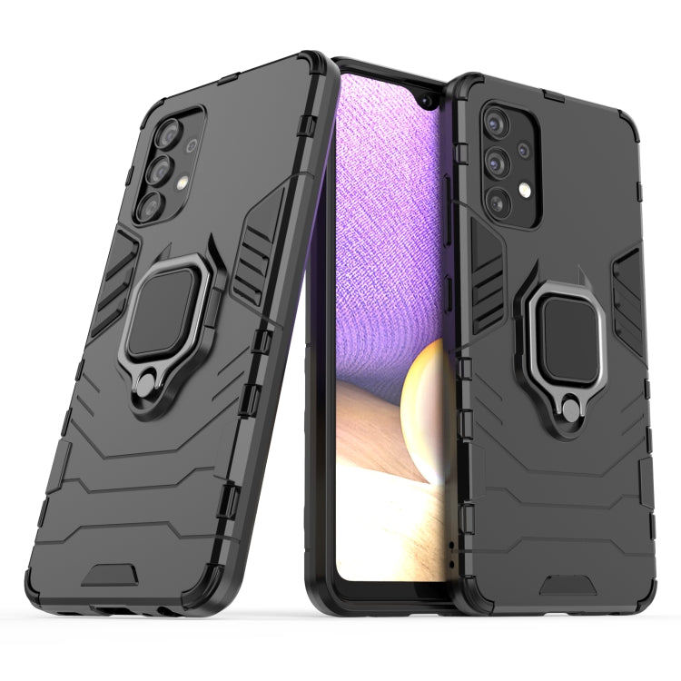 For Samsung Galaxy A32 4G PC + TPU Shockproof Protective Case with Magnetic Ring Holder