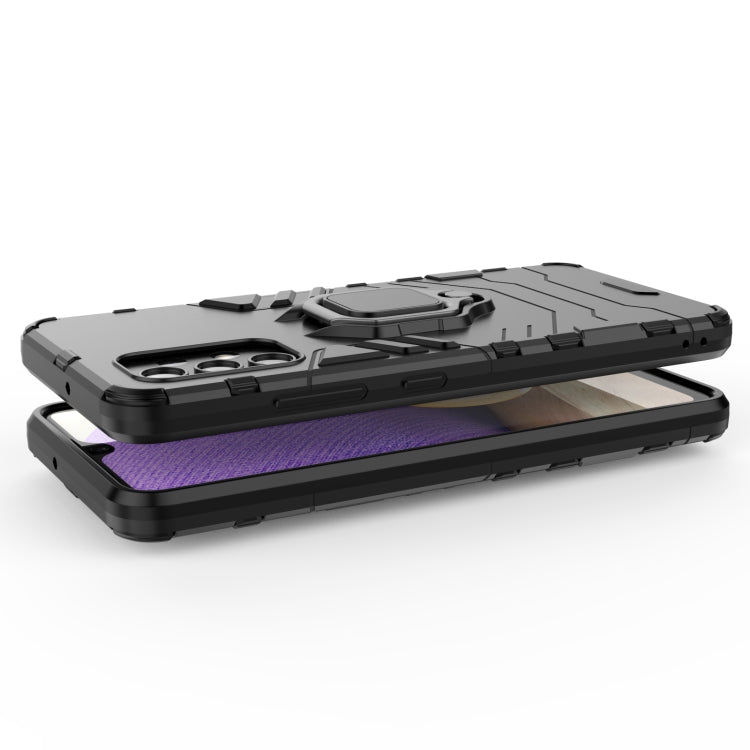For Samsung Galaxy A32 4G PC + TPU Shockproof Protective Case with Magnetic Ring Holder