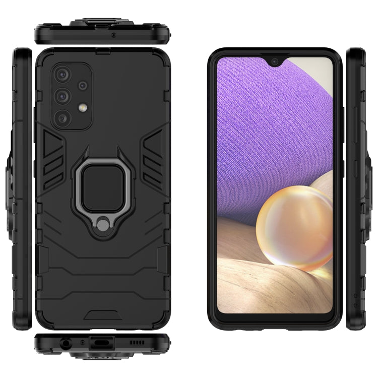 For Samsung Galaxy A32 4G PC + TPU Shockproof Protective Case with Magnetic Ring Holder