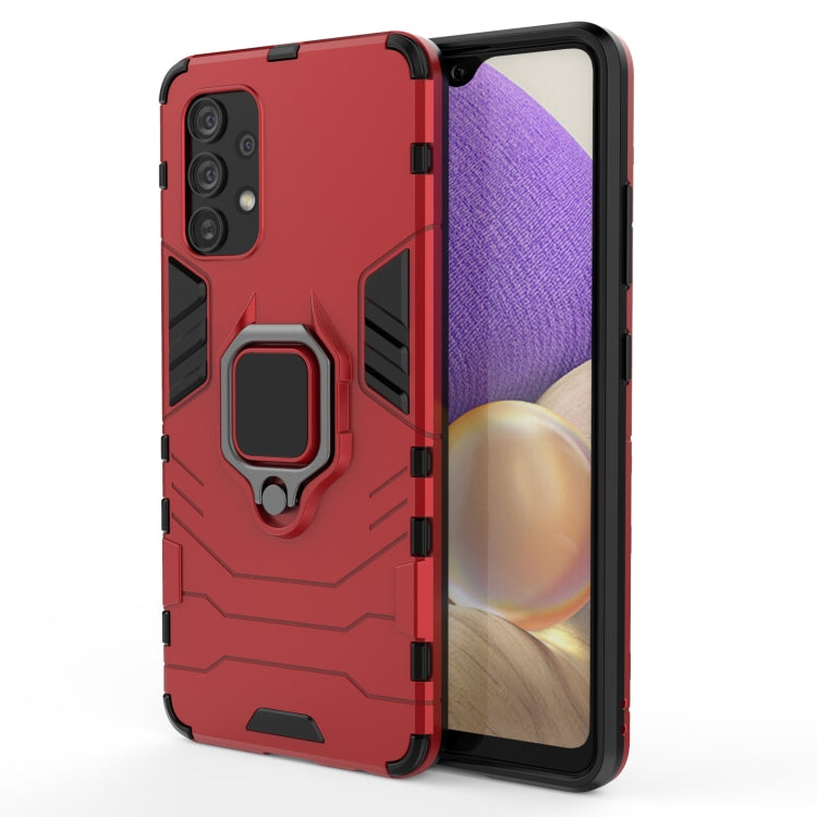 For Samsung Galaxy A32 4G PC + TPU Shockproof Protective Case with Magnetic Ring Holder