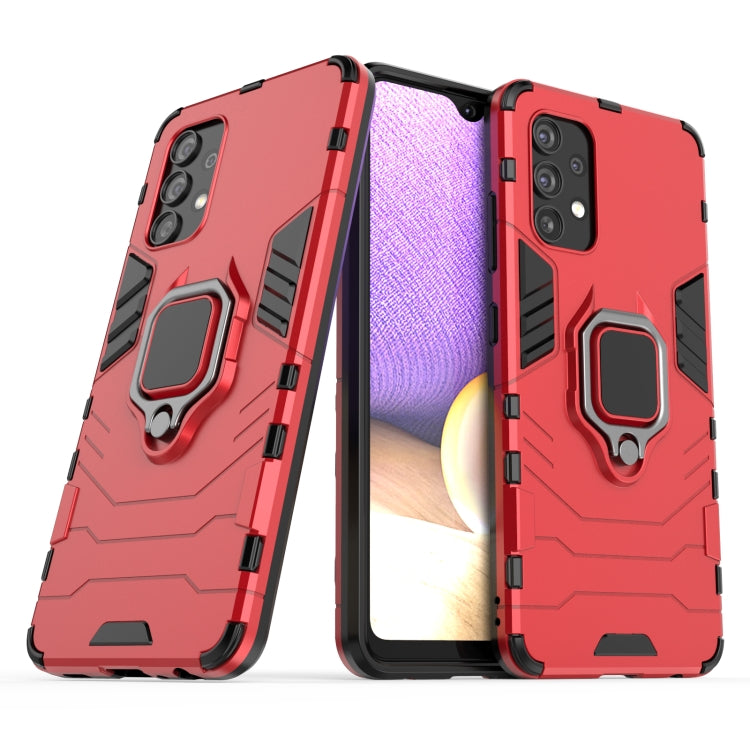 For Samsung Galaxy A32 4G PC + TPU Shockproof Protective Case with Magnetic Ring Holder