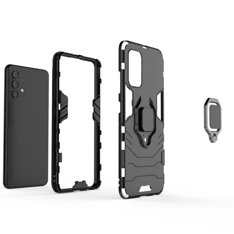 For Samsung Galaxy A32 4G PC + TPU Shockproof Protective Case with Magnetic Ring Holder