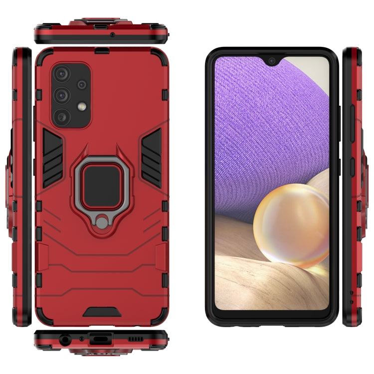 For Samsung Galaxy A32 4G PC + TPU Shockproof Protective Case with Magnetic Ring Holder