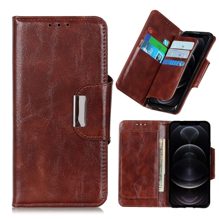 For iPhone 12 / 12 Pro Crazy Horse Texture Horizontal Flip Leather Case with Holder & 6-Card Slots & Wallet