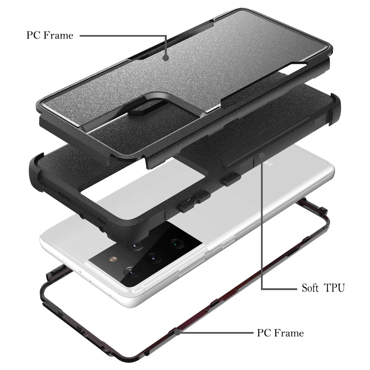 For Samsung Galaxy S21 Ultra 5G TPU + PC Shockproof Protective Case