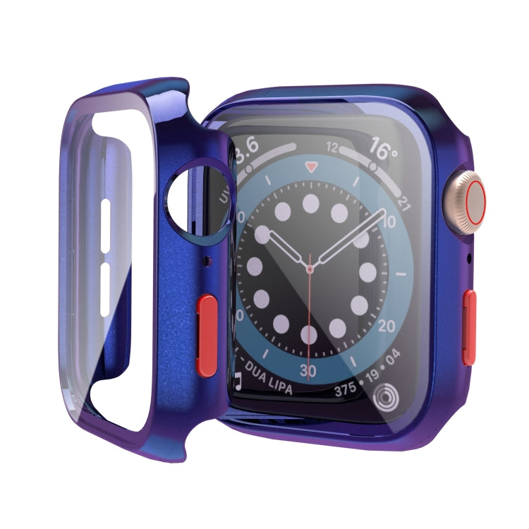 For Apple Watch Series 6 & SE & 5 & 4 40mm Chameleon Shockproof PC+Tempered Glass Protective Case