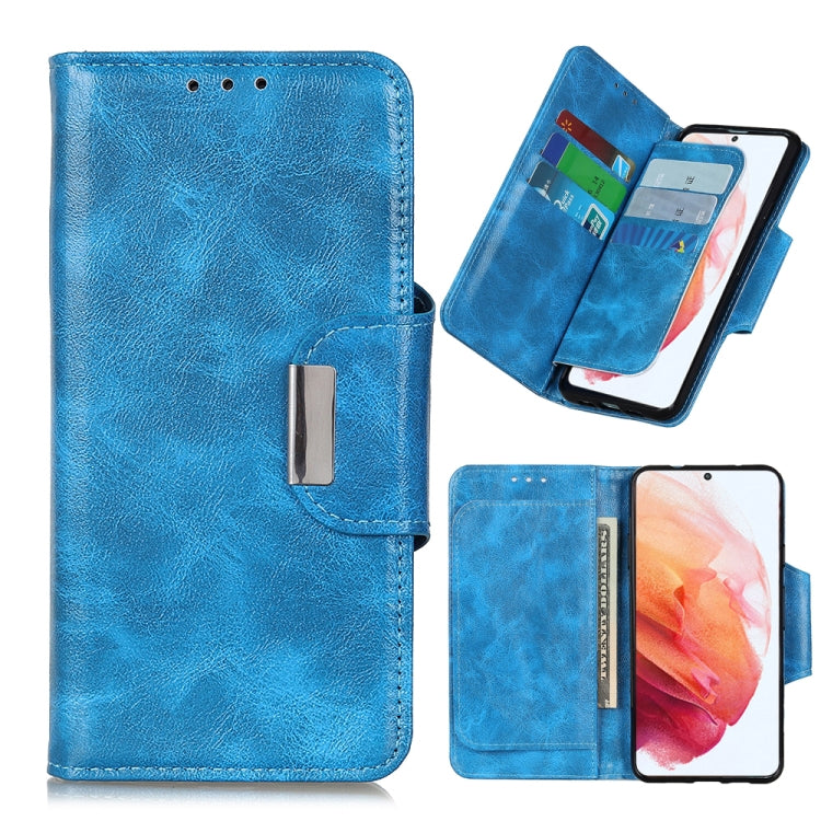 For Samsung Galaxy S21 5G Crazy Horse Texture Horizontal Flip Leather Case with Holder & 6-Card Slots & Wallet