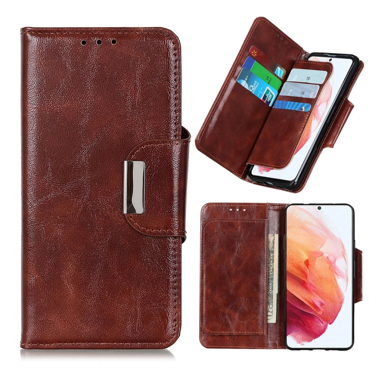 For Samsung Galaxy S21 5G Crazy Horse Texture Horizontal Flip Leather Case with Holder & 6-Card Slots & Wallet
