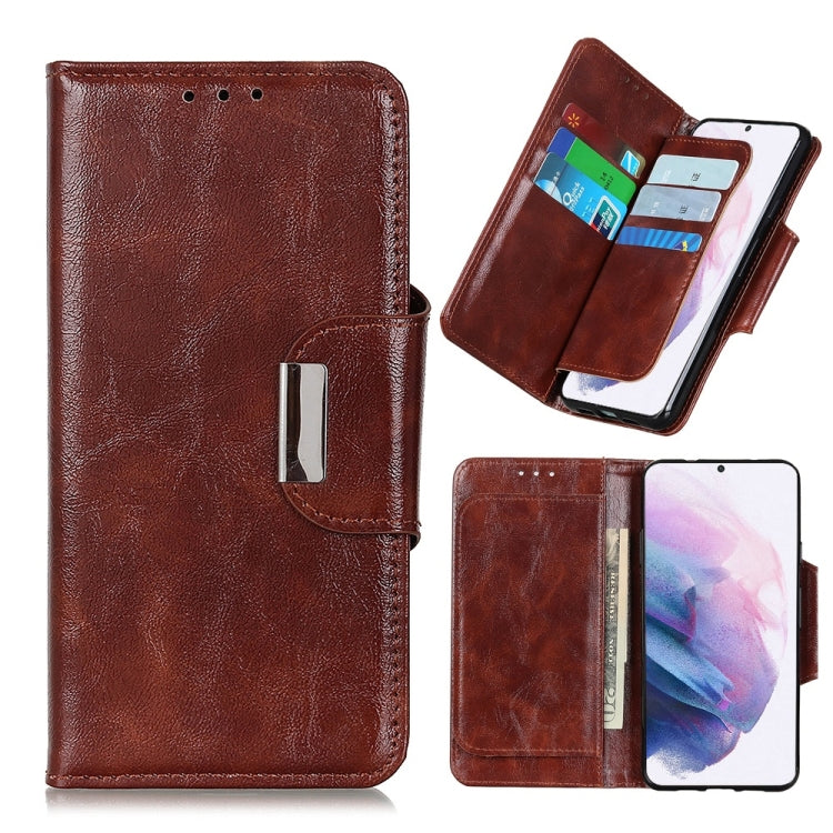 For Samsung Galaxy S21+ 5G Crazy Horse Texture Horizontal Flip Leather Case with Holder & 6-Card Slots & Wallet