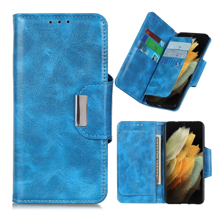 For Samsung Galaxy S21 Ultra 5G Crazy Horse Texture Horizontal Flip Leather Case with Holder & 6-Card Slots & Wallet