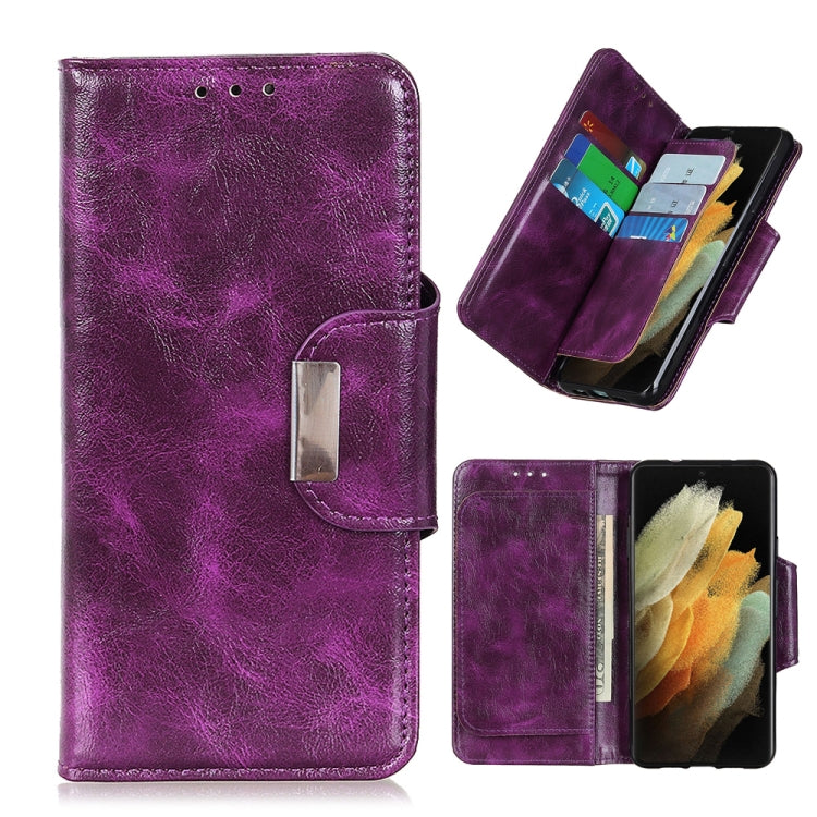 For Samsung Galaxy S21 Ultra 5G Crazy Horse Texture Horizontal Flip Leather Case with Holder & 6-Card Slots & Wallet
