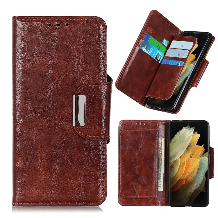 For Samsung Galaxy S21 Ultra 5G Crazy Horse Texture Horizontal Flip Leather Case with Holder & 6-Card Slots & Wallet