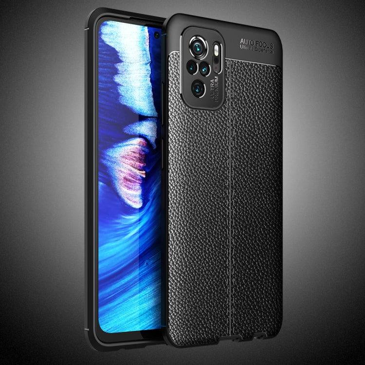 For Xiaomi Redmi Note 10 4G / Note 10S Litchi Texture TPU Shockproof Case