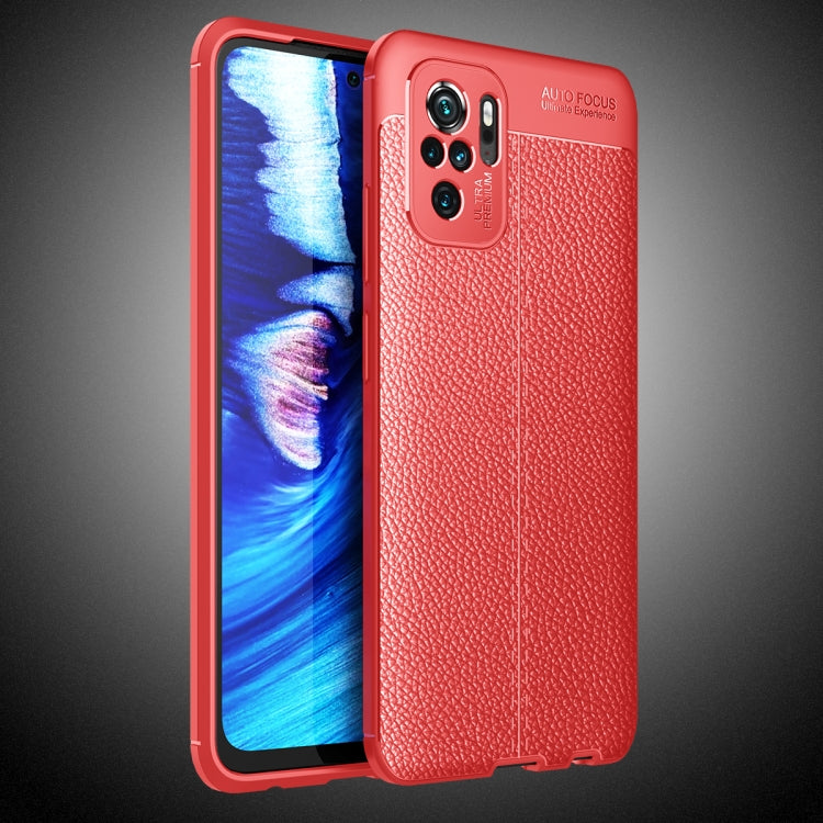 For Xiaomi Redmi Note 10 4G / Note 10S Litchi Texture TPU Shockproof Case