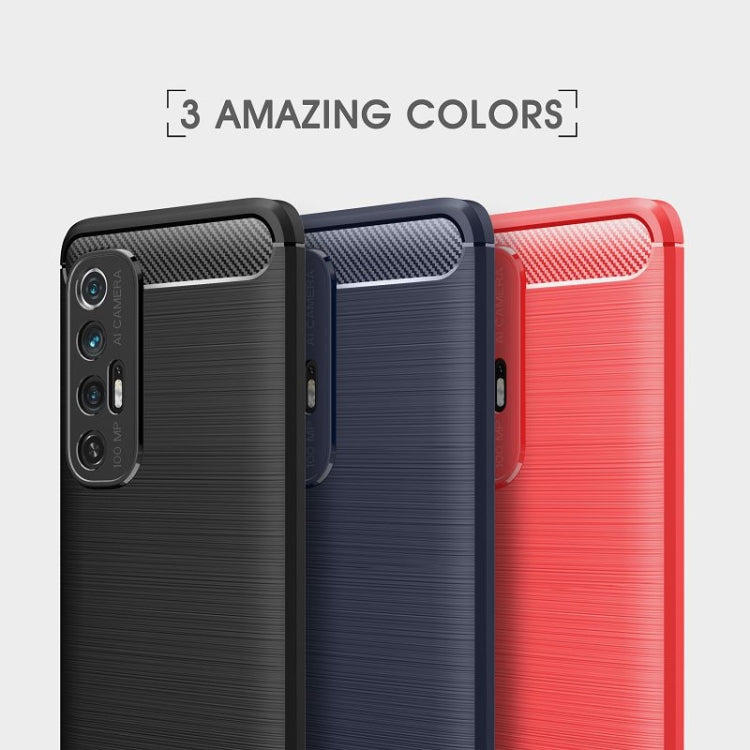 For Xiaomi Mi 10S Brushed Texture Carbon Fiber TPU Case