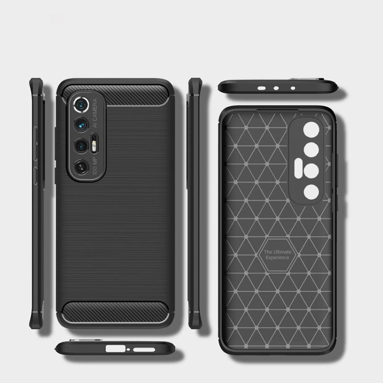 For Xiaomi Mi 10S Brushed Texture Carbon Fiber TPU Case