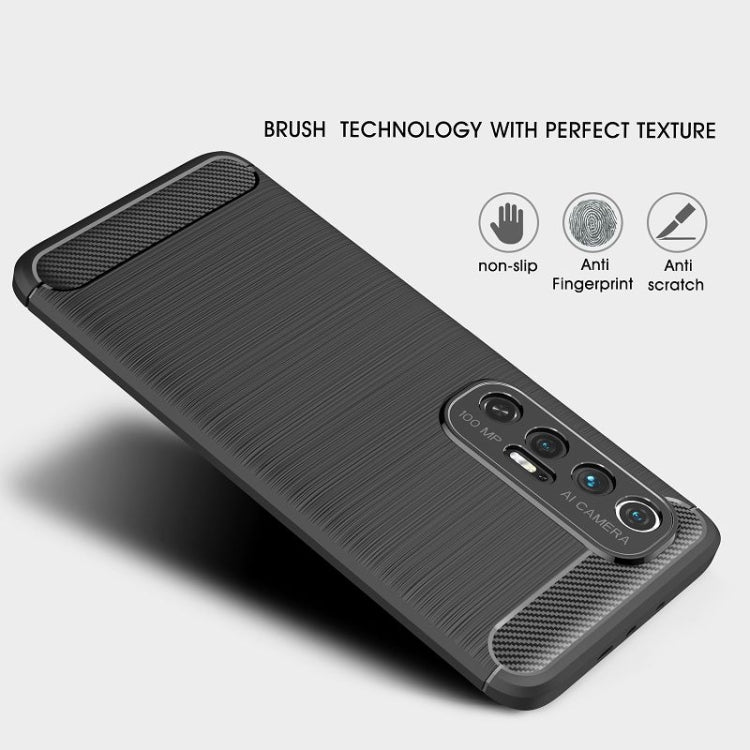 For Xiaomi Mi 10S Brushed Texture Carbon Fiber TPU Case