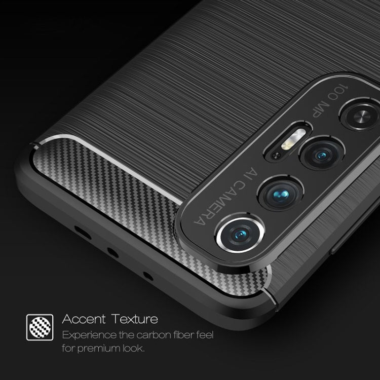 For Xiaomi Mi 10S Brushed Texture Carbon Fiber TPU Case