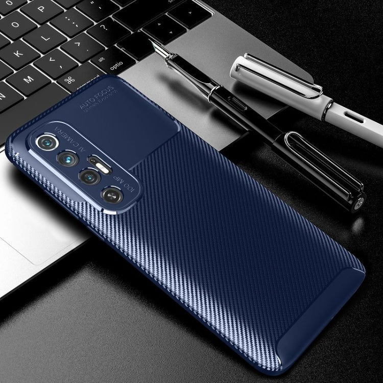 For Xiaomi Mi 10S Carbon Fiber Texture Shockproof TPU Case