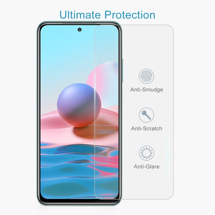 For Xiaomi Redmi Note 10 / Note 11 5G Global / Note 10 Overseas 6.43 inch / Poco M4 Pro 4G 10 PCS 0.26mm 9H 2.5D Tempered Glass Film