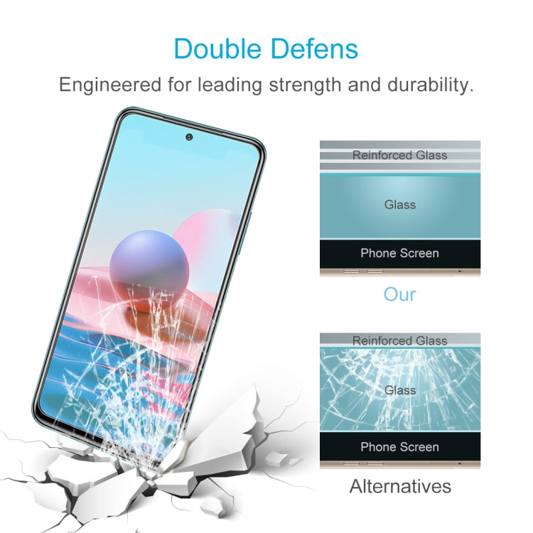For Xiaomi Redmi Note 10 / Note 11 5G Global / Note 10 Overseas 6.43 inch / Poco M4 Pro 4G 10 PCS 0.26mm 9H 2.5D Tempered Glass Film