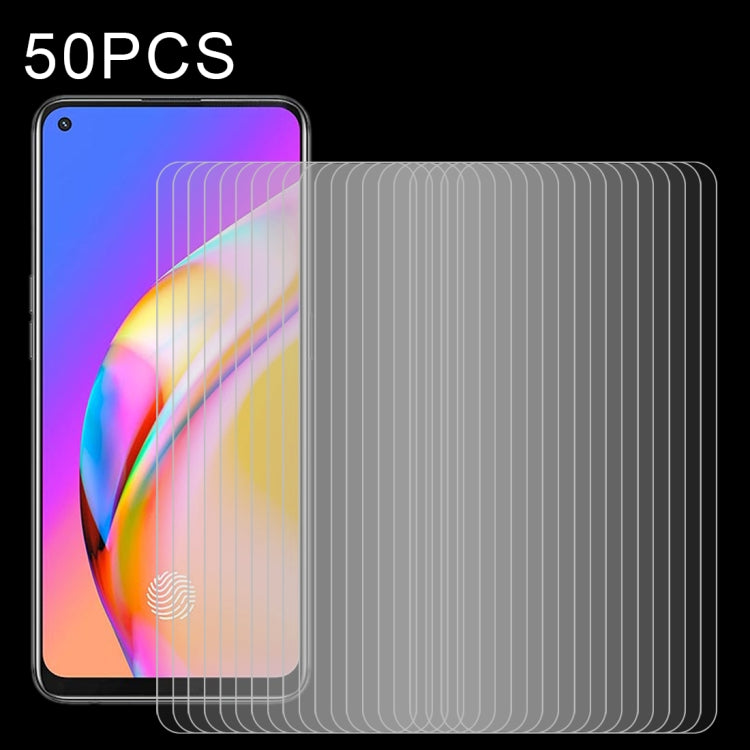 For OPPO F19 Pro 50 PCS 0.26mm 9H 2.5D Tempered Glass Film