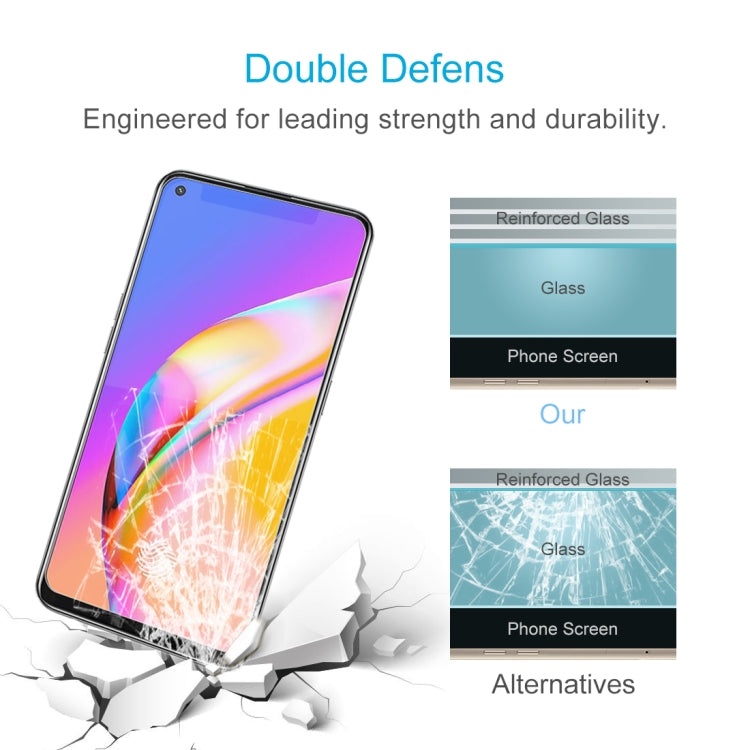 For OPPO F19 Pro 50 PCS 0.26mm 9H 2.5D Tempered Glass Film