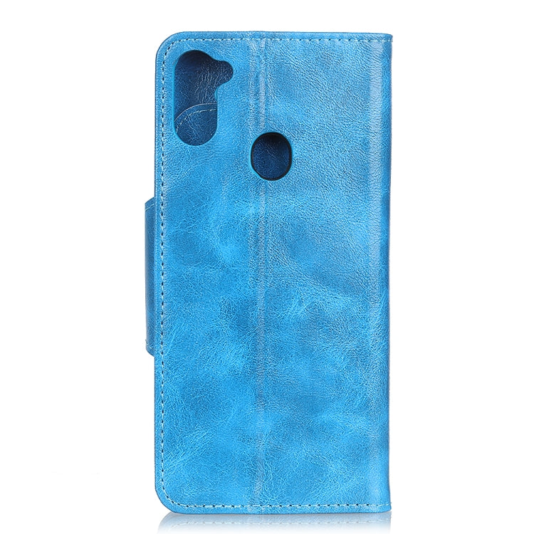 For Samsung Galaxy A11 Crazy Horse Texture Horizontal Flip Leather Case with Holder & 6-Card Slots & Wallet