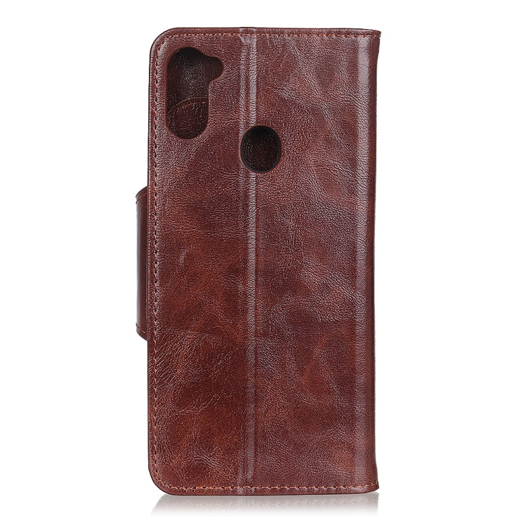For Samsung Galaxy A11 Crazy Horse Texture Horizontal Flip Leather Case with Holder & 6-Card Slots & Wallet