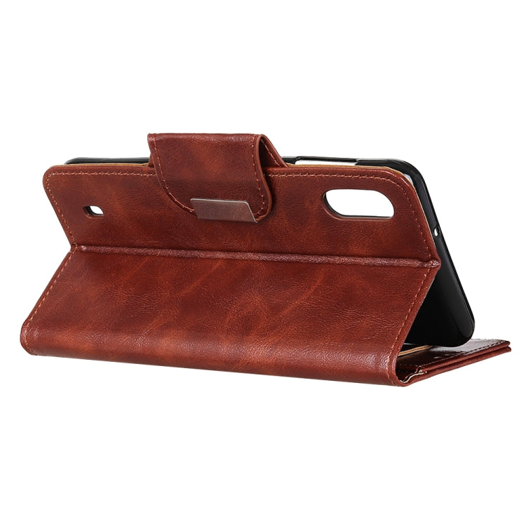 For Samsung Galaxy M01 Crazy Horse Texture Horizontal Flip Leather Case with Holder & 6-Card Slots & Wallet