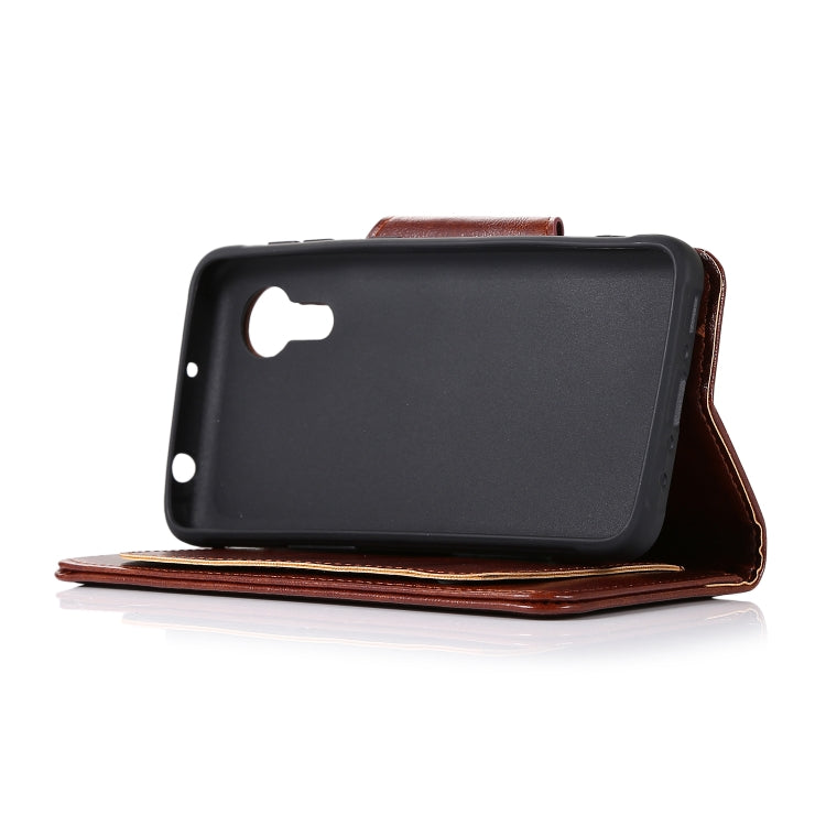 For Samsung Galaxy Xcover 5 Crazy Horse Texture Horizontal Flip Leather Case with Holder & 6-Card Slots & Wallet