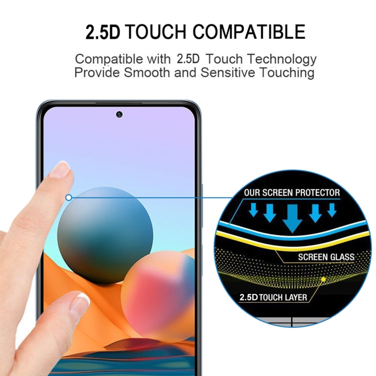 For Xiaomi Redmi Note 10 Pro / 10 Pro Max Full Glue Full Cover Screen Protector Tempered Glass Film