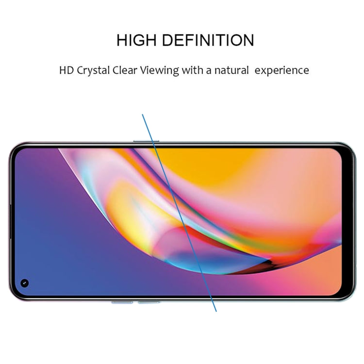 For OPPO Reno5 Lite Full Glue Full Cover Screen Protector Tempered Glass Film