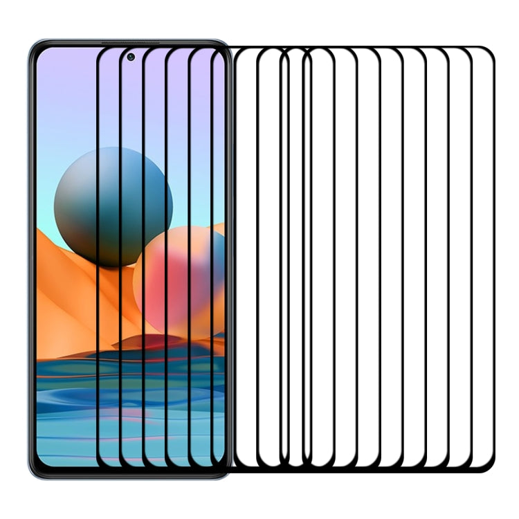 For Xiaomi Redmi Note 10 Pro / 10 Pro Max 25 PCS Full Glue Full Cover Screen Protector Tempered Glass Film