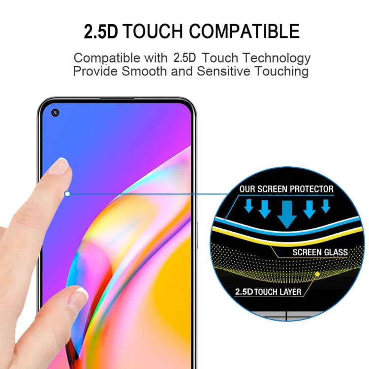 For OPPO F19 Pro 25 PCS Full Glue Full Cover Screen Protector Tempered Glass Film