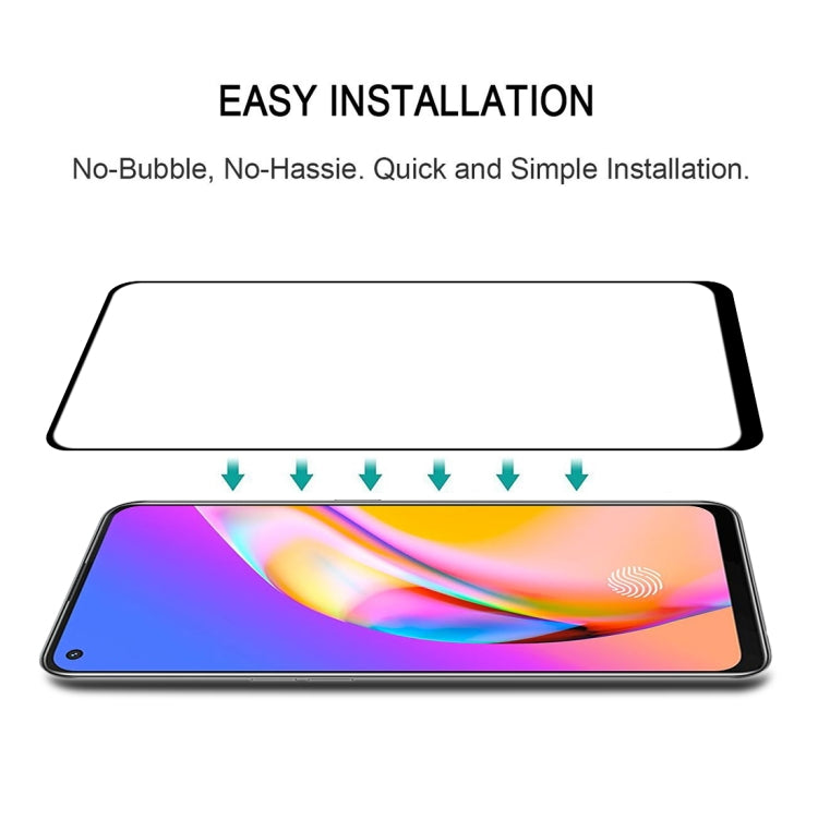 For OPPO F19 Pro 25 PCS Full Glue Full Cover Screen Protector Tempered Glass Film