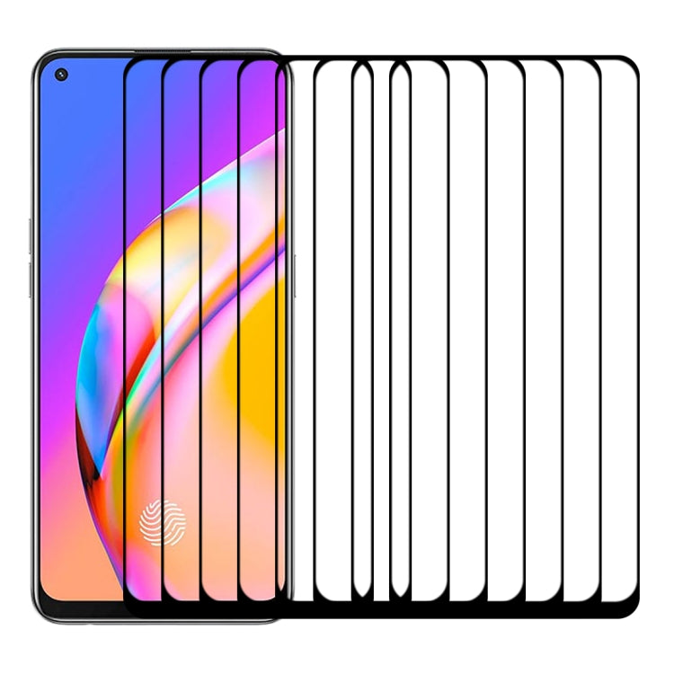 For OPPO F19 Pro 25 PCS Full Glue Full Cover Screen Protector Tempered Glass Film
