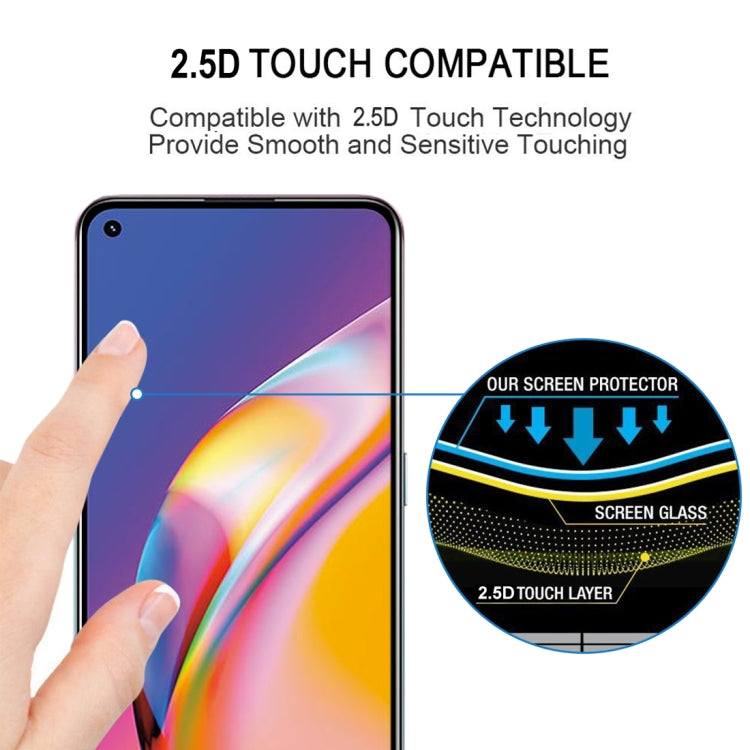 For OPPO Reno5 Lite 25 PCS Full Glue Full Cover Screen Protector Tempered Glass Film