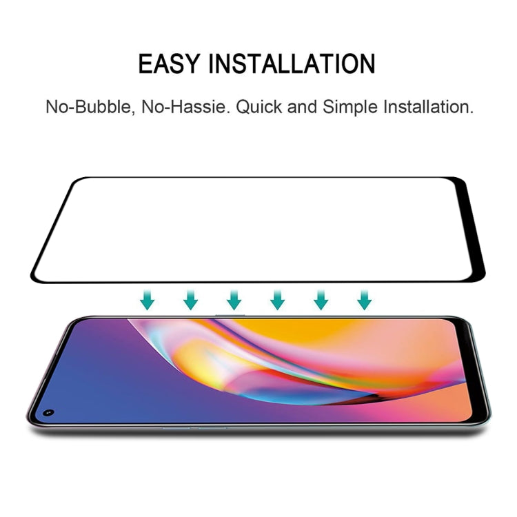 For OPPO Reno5 Lite 25 PCS Full Glue Full Cover Screen Protector Tempered Glass Film