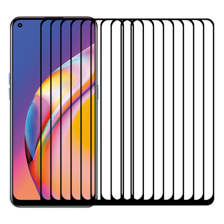 For OPPO Reno5 Lite 25 PCS Full Glue Full Cover Screen Protector Tempered Glass Film